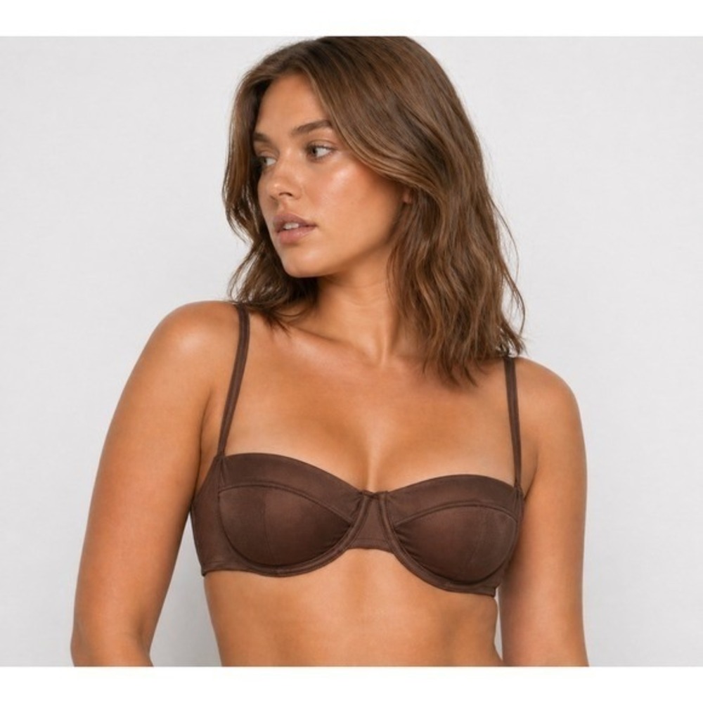 SKIMS Glissenette Straight Neck Underwire Bra Jasper 38A